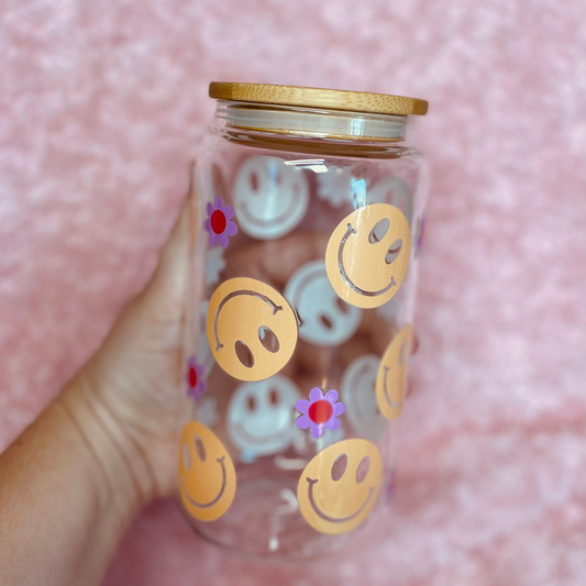 Smiley Face and Flowers